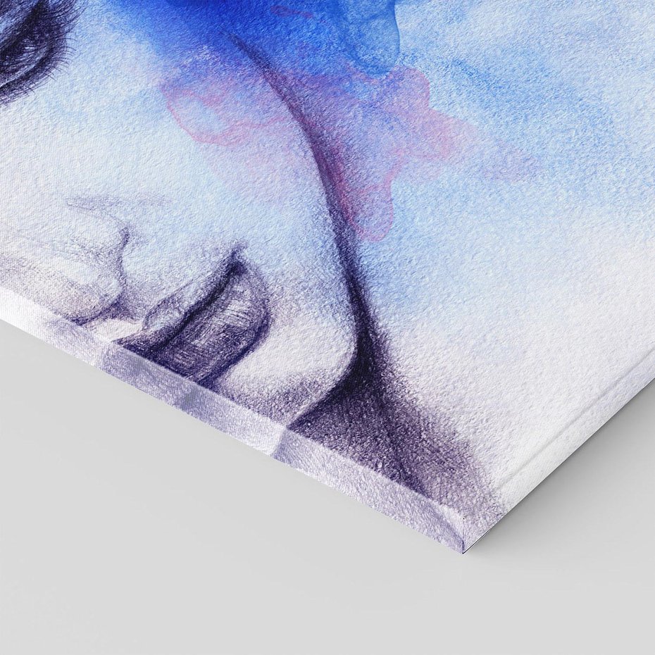 Obraz na płótnie 50x50 - Graficzna magia kobiecej twarzy - grafika, kobieta