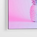 Obraz w ramie 80x80 - Ananas Abstrakcja - ananas, abstrakcja - rama biała