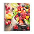 Obraz na płótnie 50x50 - Kulinarne rozkosze - miska, owoce