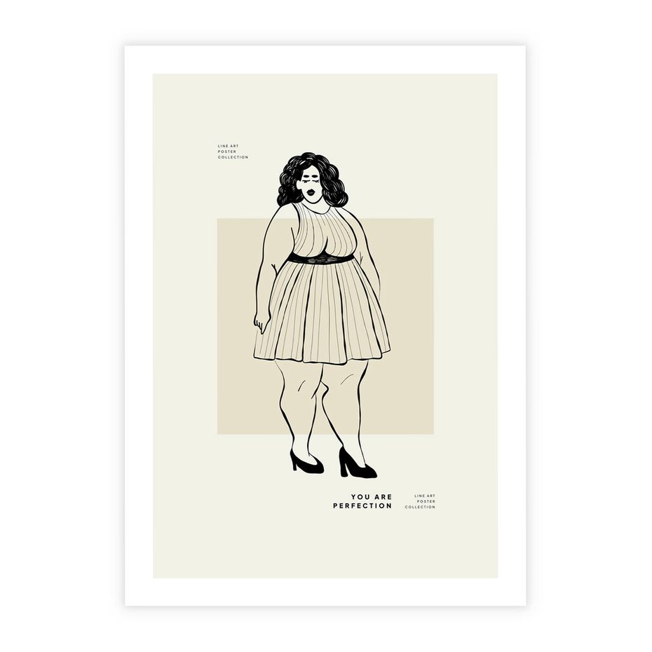 Plakat bez ramy 30x40 - Ekspresja Wewnętrznych Emocji - kobieta, samoakceptacja