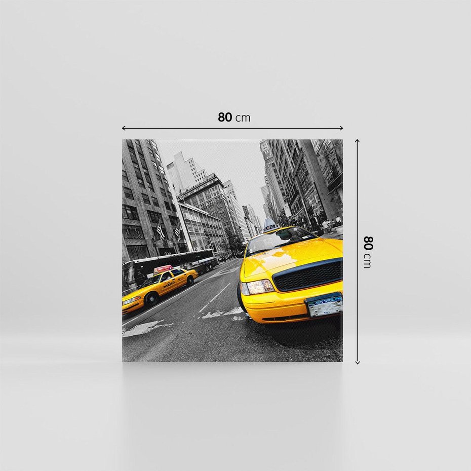 Obraz na płótnie 80x80 - Dynamiczny TAXI w Nowym Jorku - TAXI, NY