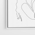 Obraz w ramie 50x50 - Wewnętrzne Emocje - para zakochanych, kobieta i mężczyzna - rama biała