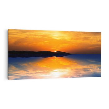 Obraz na płótnie 120x60 - Zachód słońca nad oceanem - zachód słońca,