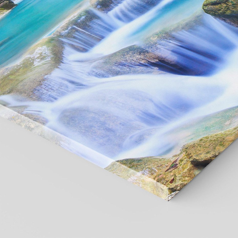 Obraz na płótnie 80x120 - Siła Rzeki i Urok Wodospadu - rzeka, wodospad