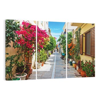 Obraz na płótnie 120x80 - Urok uliczek i miasteczka - Grecja, uliczka