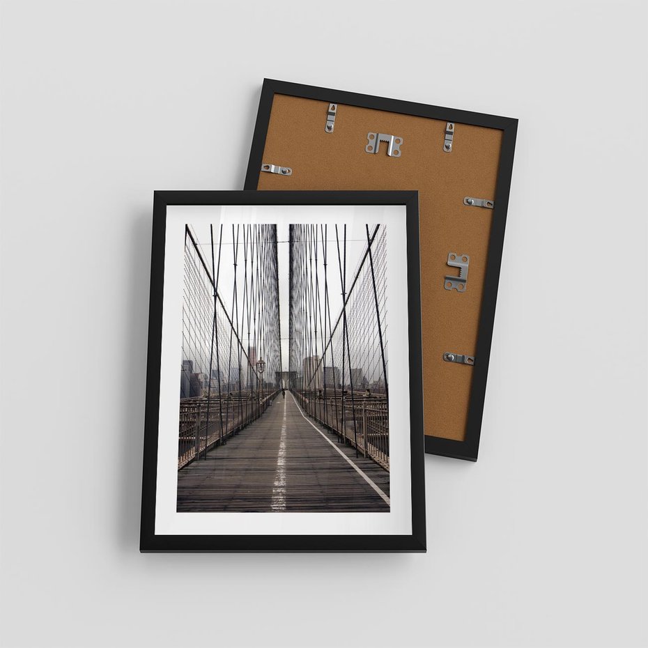 Plakat w ramie 30x40 - Nowoczesna Linia - most, nowoczesna - rama czarna