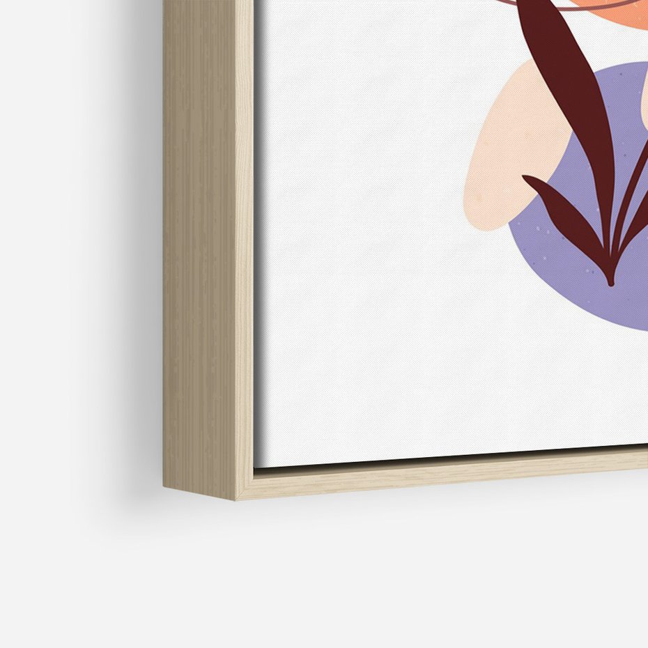 Obraz w ramie 50x70 - Kwiatowa Impresja - abstrakcyjna sztuka, plamy - rama drewno