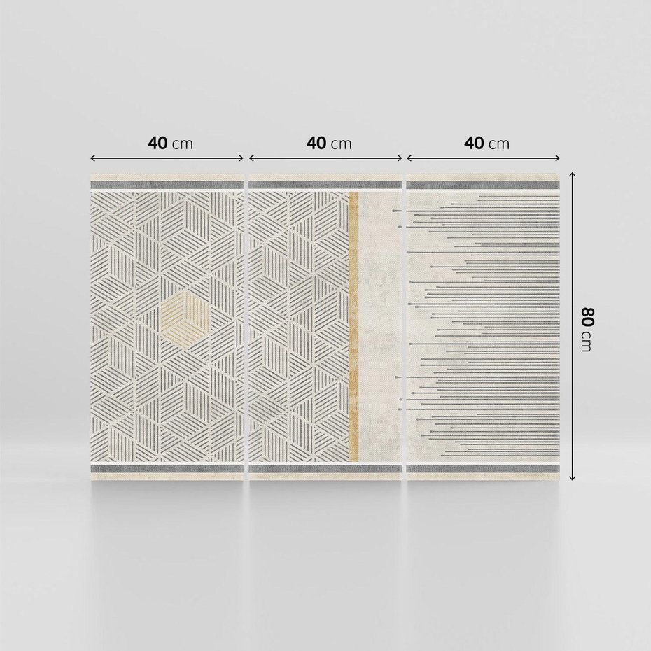 Obraz na płótnie 120x80 - Drobny Print Klasyki - geometryczne linie, styl mid century