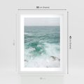 Plakat w ramie 30x40 - Wzburzony Żywioł - morze, ocean - rama biała