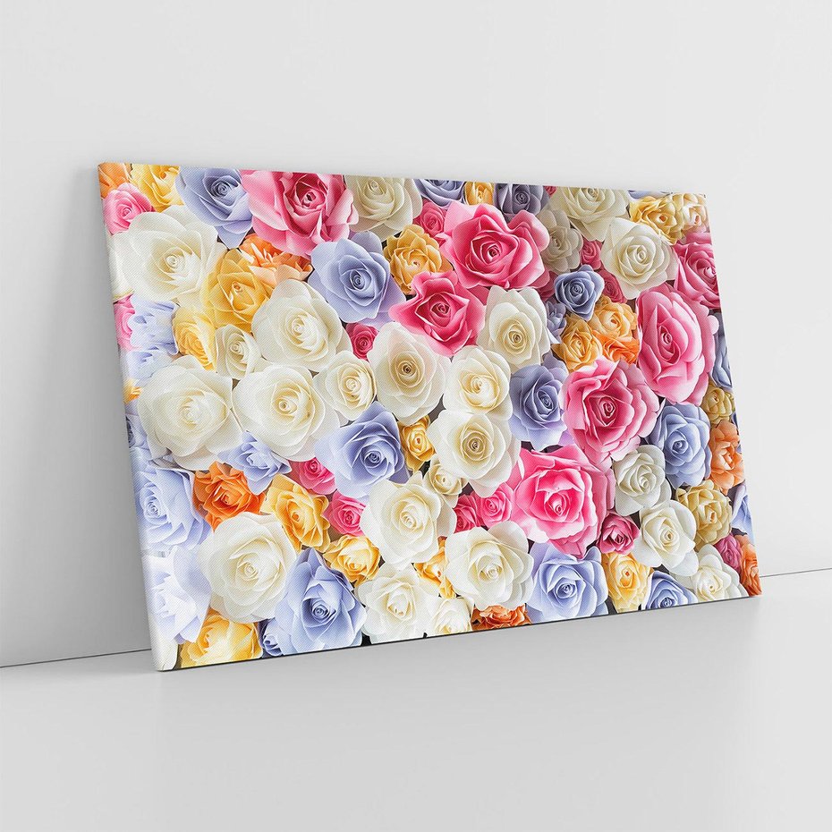 Obraz na płótnie 120x80 - Elegancja w kwiatach - kwiaty, róże