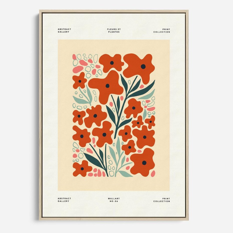 Obraz w ramie 70x100 - Refleksje Kolorowych Tajemnic - kwiaty, kompozycja - rama drewno