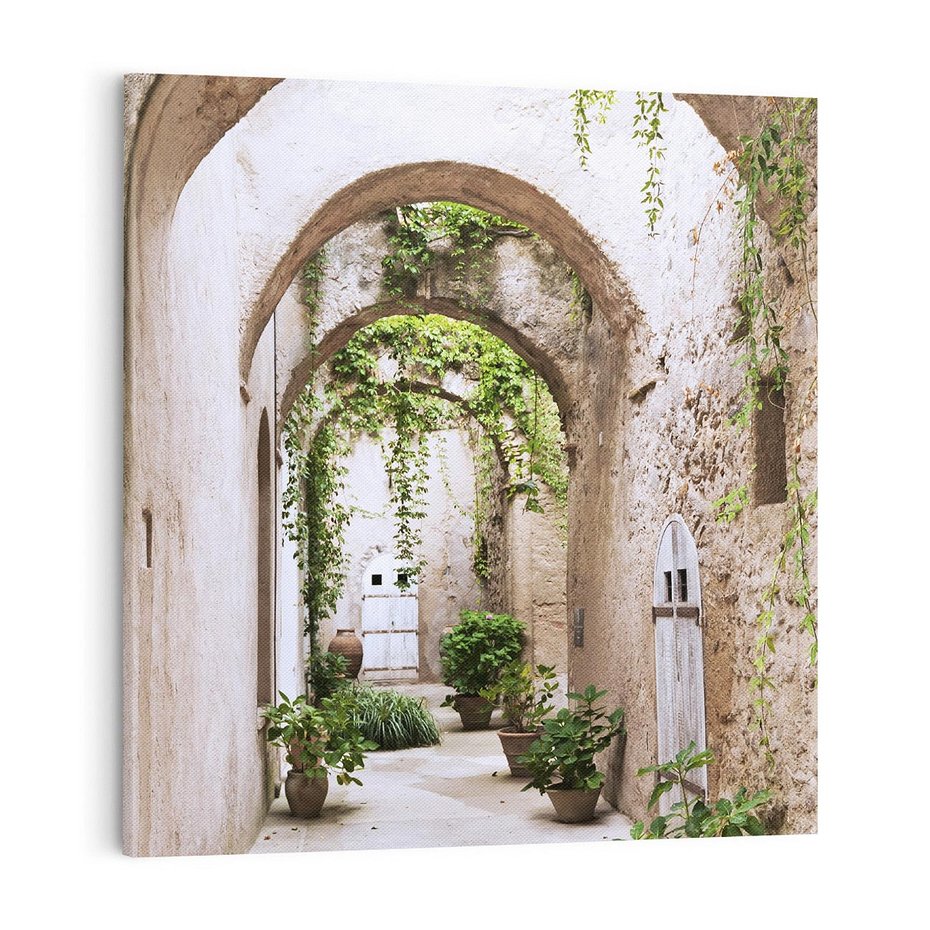 Obraz na płótnie 70x70 - Urokliwa Zaułek - klimatyczna, uliczka