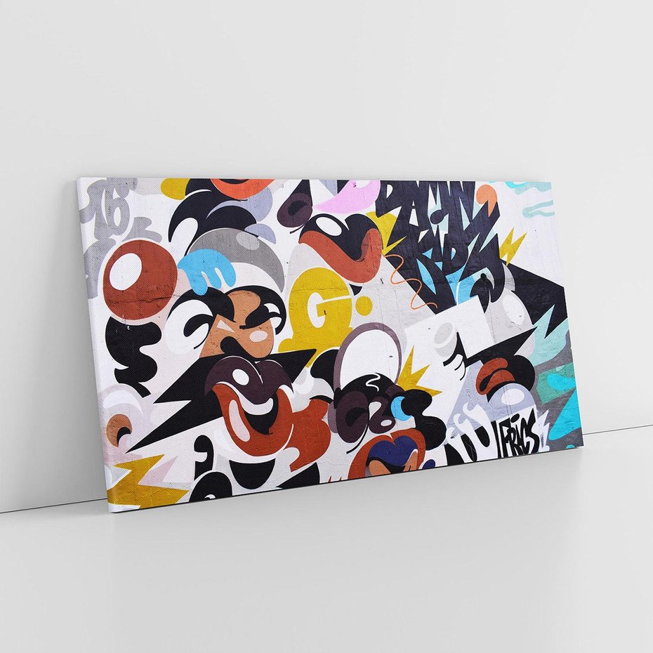 Obraz na płótnie 120x60 - Moc kolorów w graffiti - graffiti