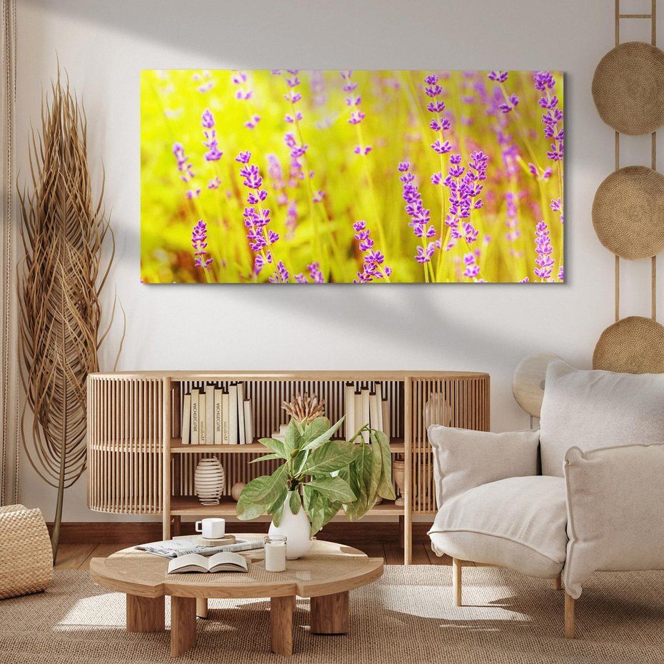 Obraz na płótnie 120x60 - Delikatność natury - lawenda, kwiaty