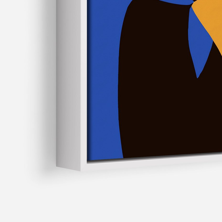 Obraz w ramie 80x120 - Modernistyczne Wibracje - sztuka nowoczesna, plakat - rama biała