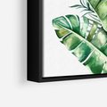 Obraz w ramie 50x50 - Piękno Złotej Rośliny - złote, liście - rama czarna