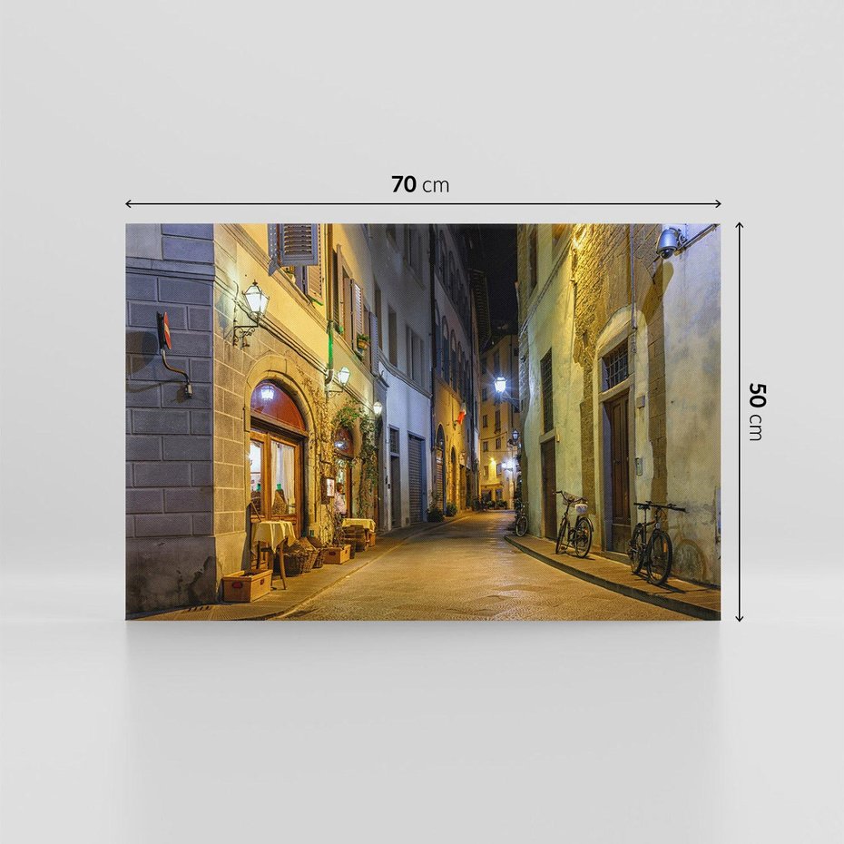 Obraz na płótnie 70x50 - Toskańska uliczka: włoski urok - Włochy, Toskania