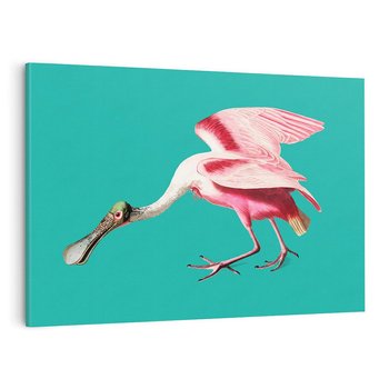 Obraz na płótnie 120x80 - Różowy Ptak Wyobraźni - różowy ptak, wyobraźnia