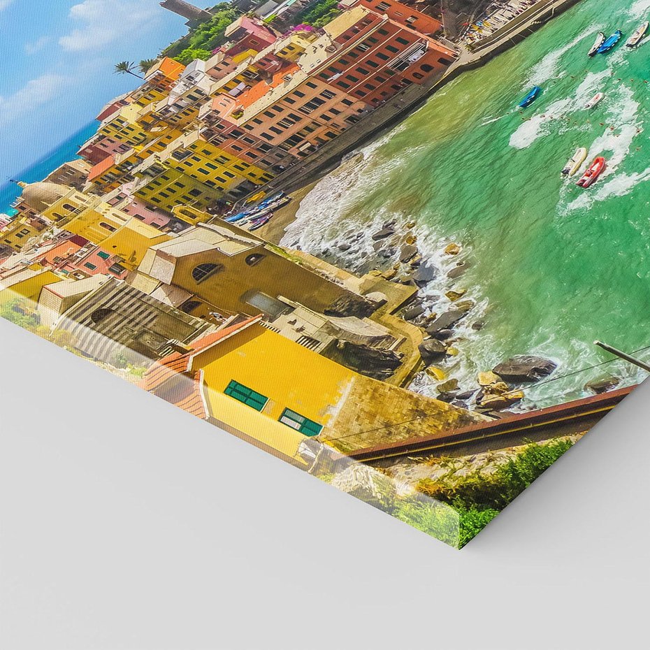 Obraz na płótnie 30x30 - Morze włoskich łodzi - Włochy, łodzie