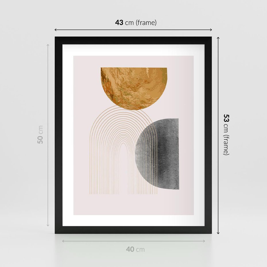 Plakat w ramie 40x50 - Nowoczesna Sztuka Geometrii - nowoczesna sztuka, modern - rama czarna