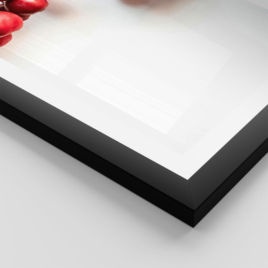 Plakat w ramie 40x50 - Jesienne Owoce - jarzębina, czerwone owoce - rama czarna