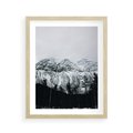 Plakat w ramie 40x50 - Zimowe Uroki Gór - góry ośnieżone, krajobraz górski - rama drewno