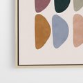 Obraz w ramie 80x120 - Granice Boho - abstrakcyjny obraz, geometryczna kompozycja - rama drewno