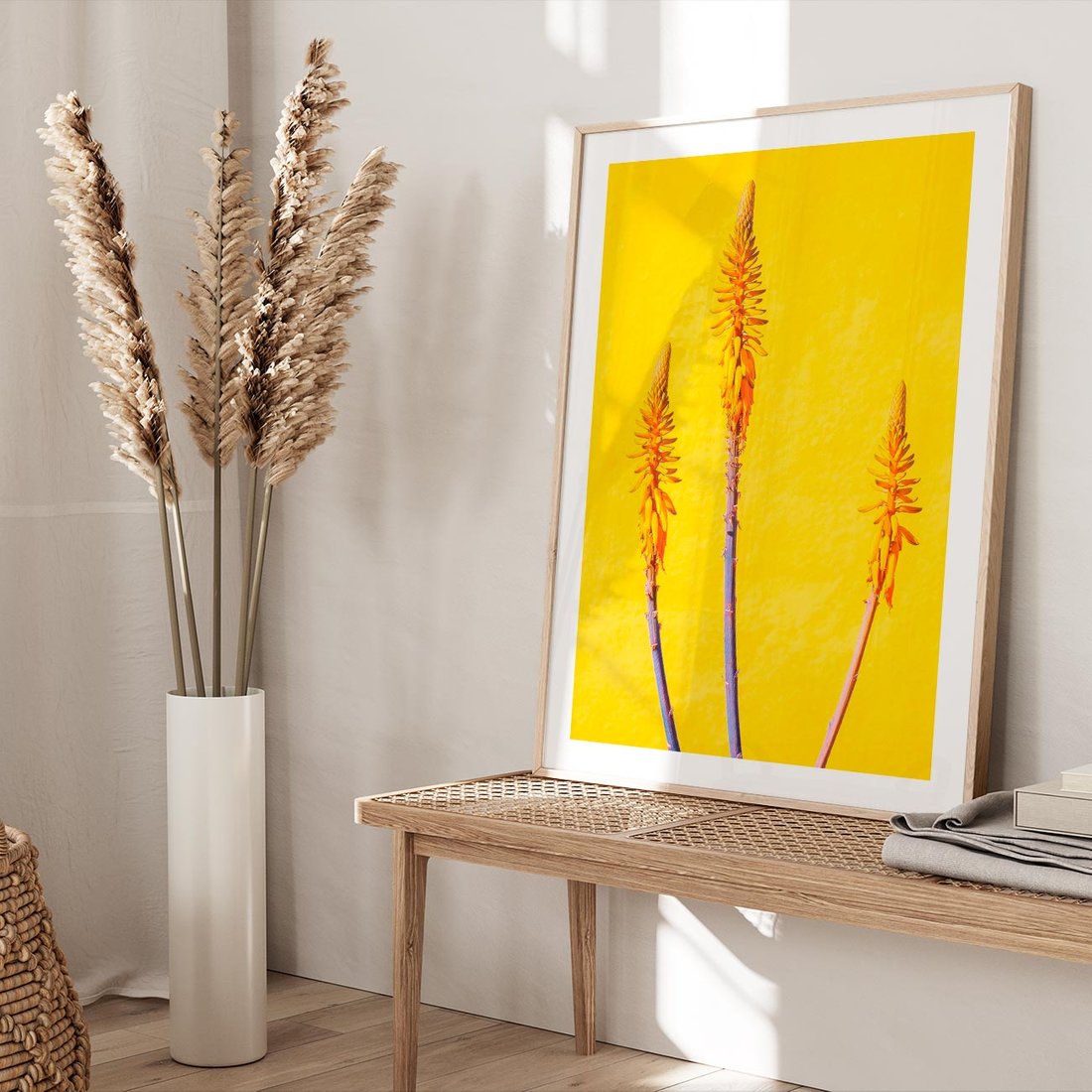 Plakat w ramie 30x40 - Radość Natury - kolor, kwiaty - rama drewno