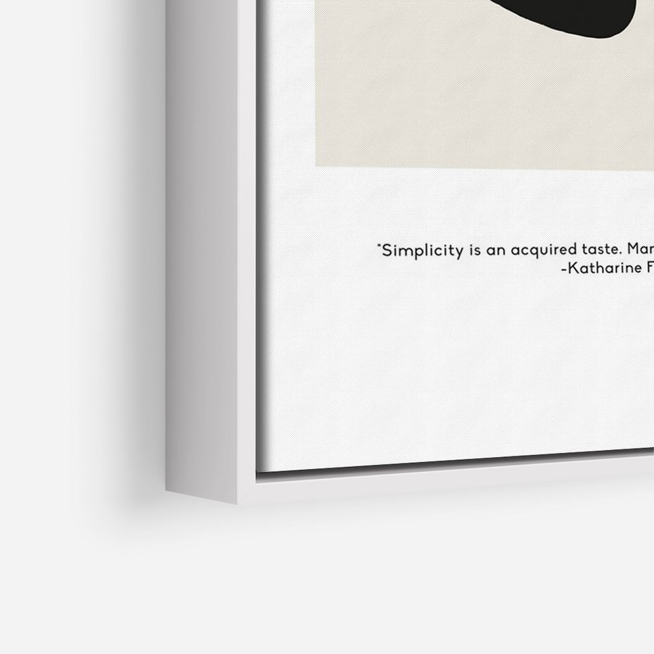 Obraz w ramie 70x100 - Prostota w kształcie - abstrakcja, maźnięcie farbą - rama biała