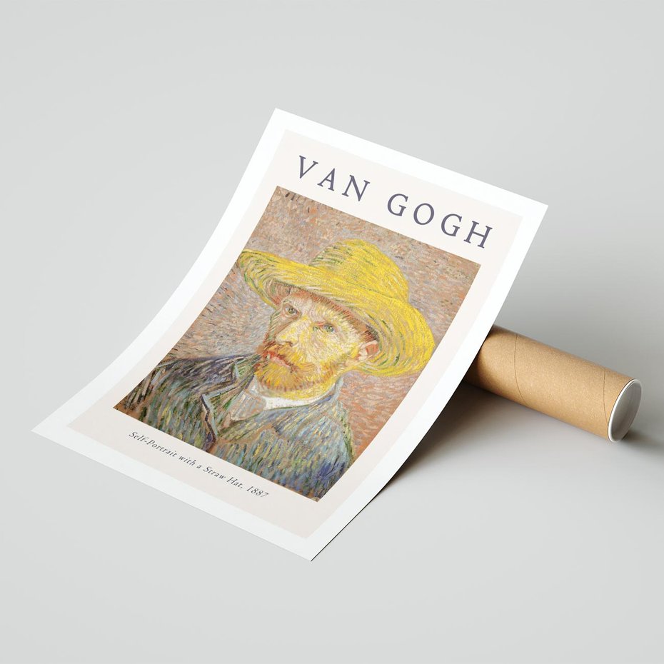 Plakat bez ramy 30x40 - Autoportret van Gogha - van gogh, autoportret