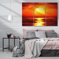 Obraz na płótnie 120x80 - Romantyczny Zachód Słońca nad Morzem - zachód, słońca