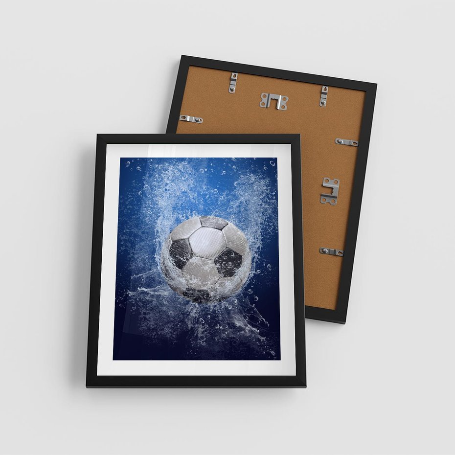 Plakat w ramie 40x50 - Młodzieżowy Zapał - piłka, młodzieżowy - rama czarna