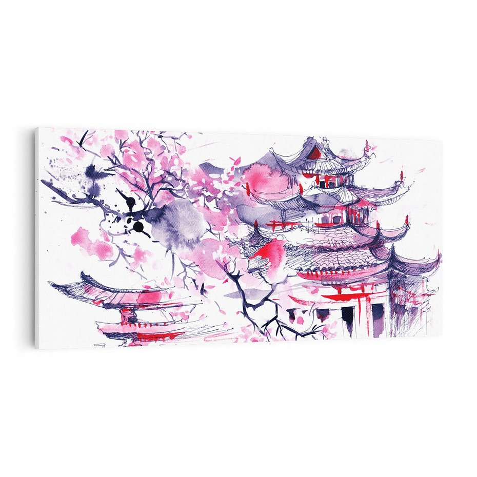 Obraz na płótnie 120x60 - Japońska Serenada: Obraz Azji w Twoim Domu - Japonia, obraz