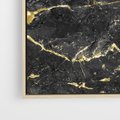 Obraz w ramie 100x70 - Egzotyczny Blask - marmur, złoto - rama drewno