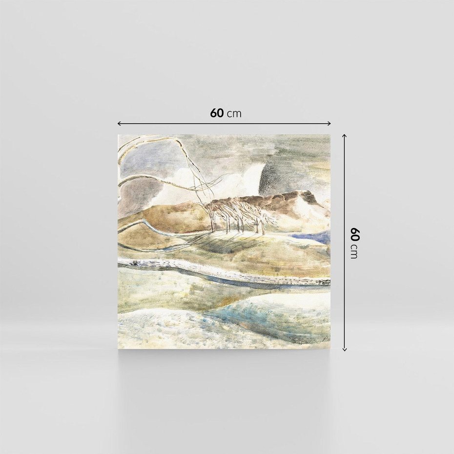 Obraz na płótnie 60x60 - Moonrise over Cleeve Hill (1945), Paul Nash - Reprodukcja - reprodukcja, obraz na płótnie