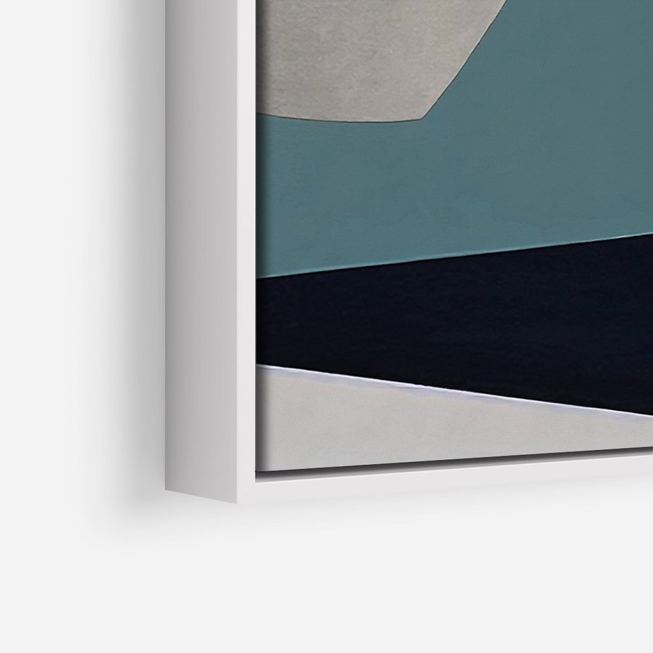 Obraz w ramie 70x100 - Szare Tło Plam - abstrakcyjne plamy, kształty - rama biała