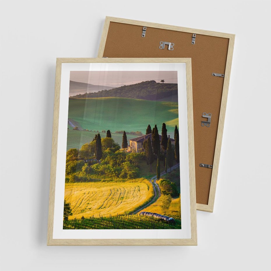 Plakat w ramie 50x70 - Pejzaż w perspektywie - pejzaż, perspektywa - rama drewno