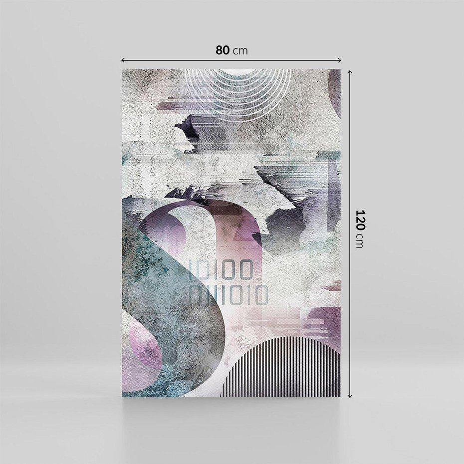 Obraz na płótnie 80x120 - Nocne opowieści w barwach - typografia, abstrakcja