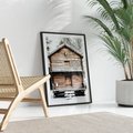 Plakat bez ramy 30x40 - Śnieżny Ustronny Raj - domek w górach, śnieg