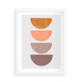 Plakat w ramie 50x70 - Minimalizm i Geometria - minimalistyczny obraz, mid-century styl - rama biała