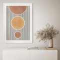 Plakat bez ramy 40x50 - Taniec Linii - abstrakcyjna nowoczesna sztuka, koła okręgi