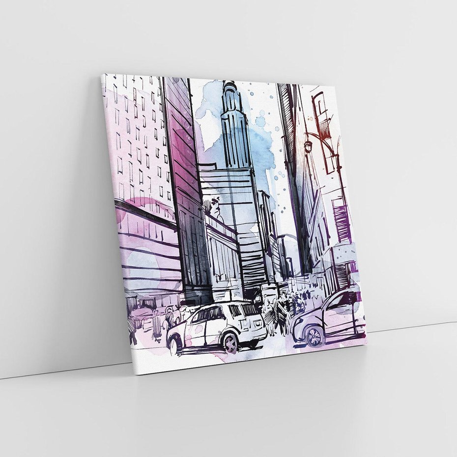 Obraz na płótnie 50x50 - Miasto ożywione pulsującym życiem - szkocja, miasto