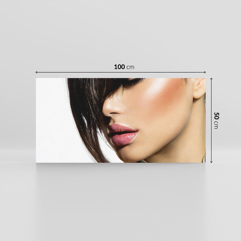 Obraz na płótnie 100x50 - Kobieca Fryzura w Ruchu - fryzura, kobieta