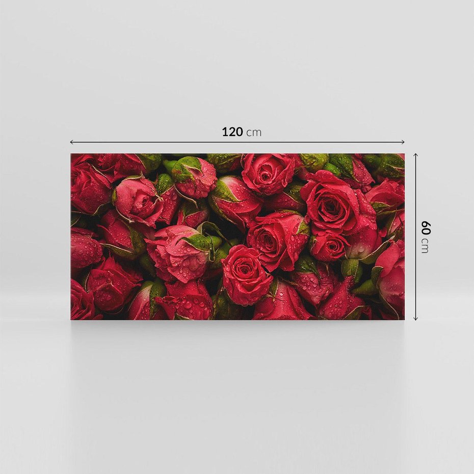 Obraz na płótnie 120x60 - Piękno róż: delikatność natury - róże, kwiaty