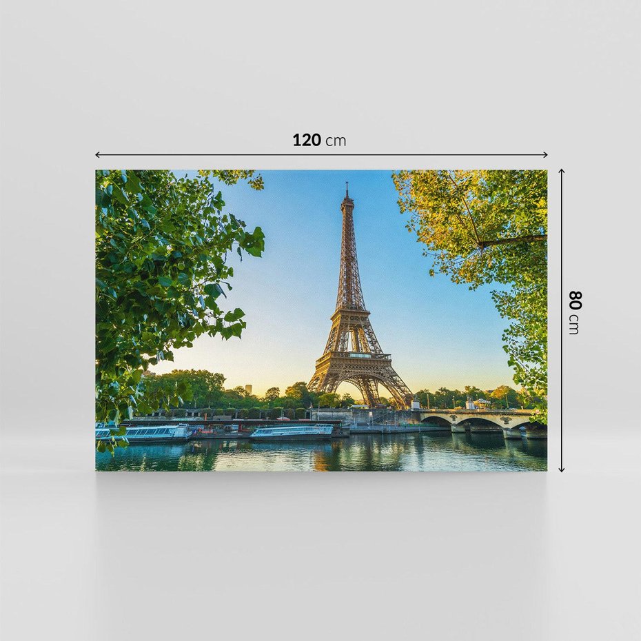 Obraz na płótnie 120x80 - Wieża Eiffla w blasku - Paryż, Francja