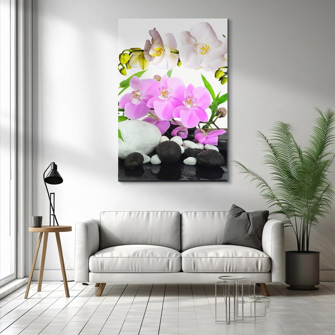 Obraz na płótnie 50x70 - Orchidea w SPA - spa, orchidea
