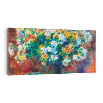 Obraz na płótnie 140x70 - Chryzantemy (1881–1882), Pierre-Auguste Renoir - Reprodukcja - reprodukcja, obraz na płótnie