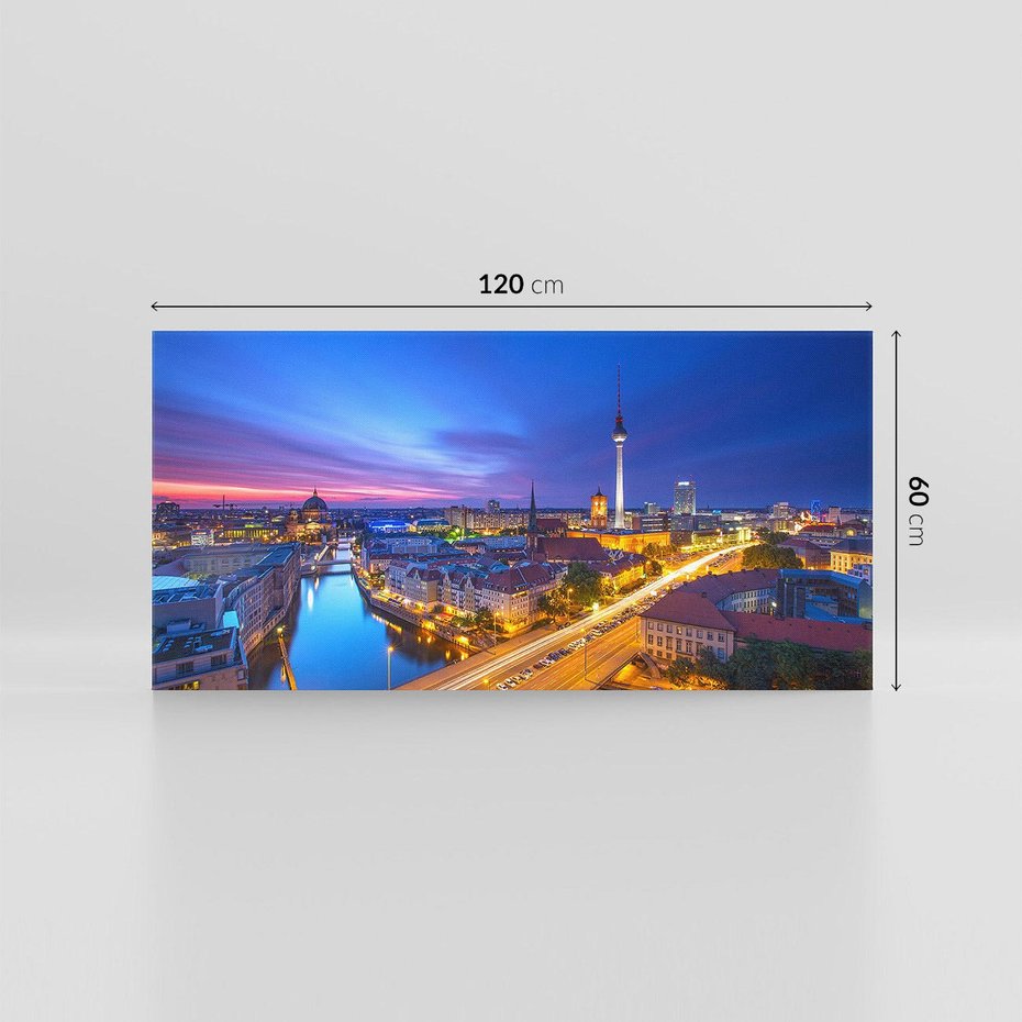 Obraz na płótnie 120x60 - Miasto nocą - tajemnicza atmosfera - Miasto, noc