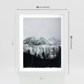 Plakat w ramie 40x50 - Zimowe Uroki Gór - góry ośnieżone, krajobraz górski - rama biała