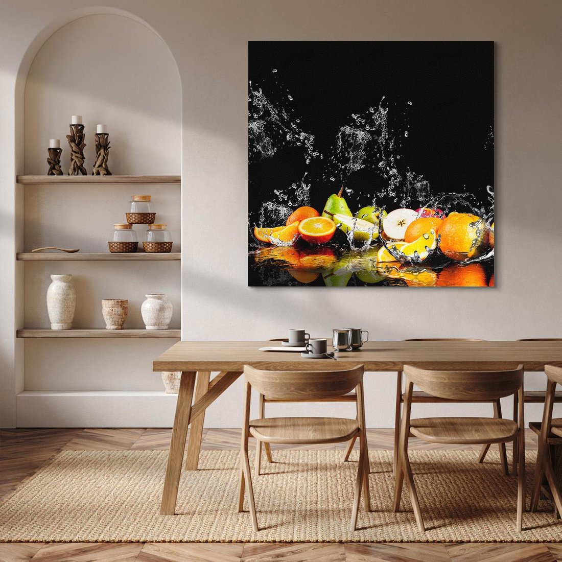 Obraz na płótnie 70x70 - Owoce w Restauracji - owoce, kuchnia